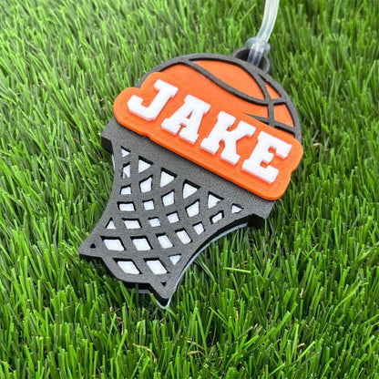 Personalized Sport Bag Tag Basketball Golf Volleyball Soccer Hockey Baseball Basketball Football Name Tag