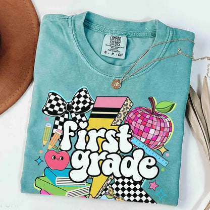Comfort Colors Teacher Shirt First Grade Teacher 1st Grade Personalized Teacher Shirt