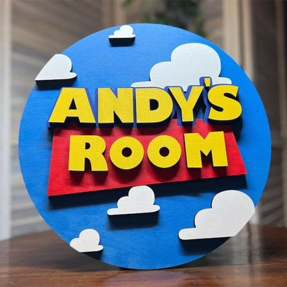 Handcrafted Customizable Toy Story Sign for Kid's Room