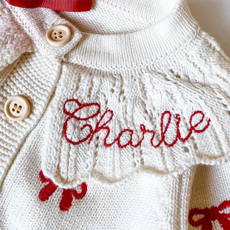 Personalized Baby Cardigan: Embroidered Name