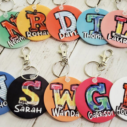 Personalized Teacher Keychain Appreciation Gift Back to School Gift