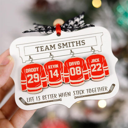 Hockey Ornament Personalized Hockey Family Christmas Gifts For Hockey Player