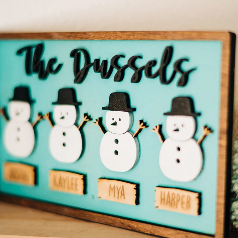 Snowman Family Decor - Winter Decor - Snowman Family Decorations