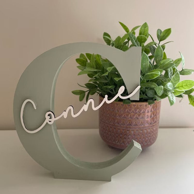Personalised Wooden Letters Gift , Nursery Decor , New Baby Boy Girl