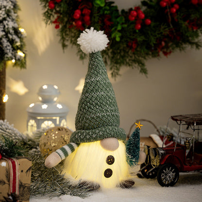 Glowing Knitted Gnome Doll with Led Night Light