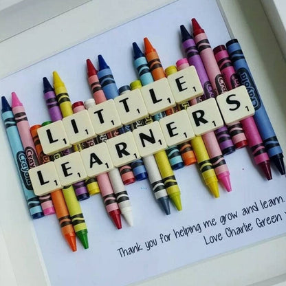 Thank You Teacher Personalised Crayon Gift Frame