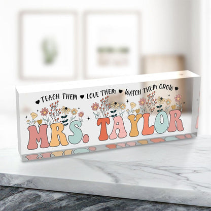 Personalized Teacher Gifts, Custom Teacher Desk Name Plate