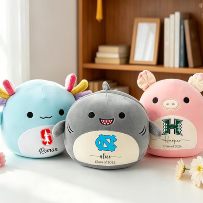Custom Squishmallow Class of 2026,Plush Gift with Name & Year  Graduation Gift