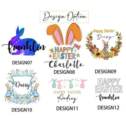 Personalized Easter Tote Bag: Bunny Design, Kids Easter Basket