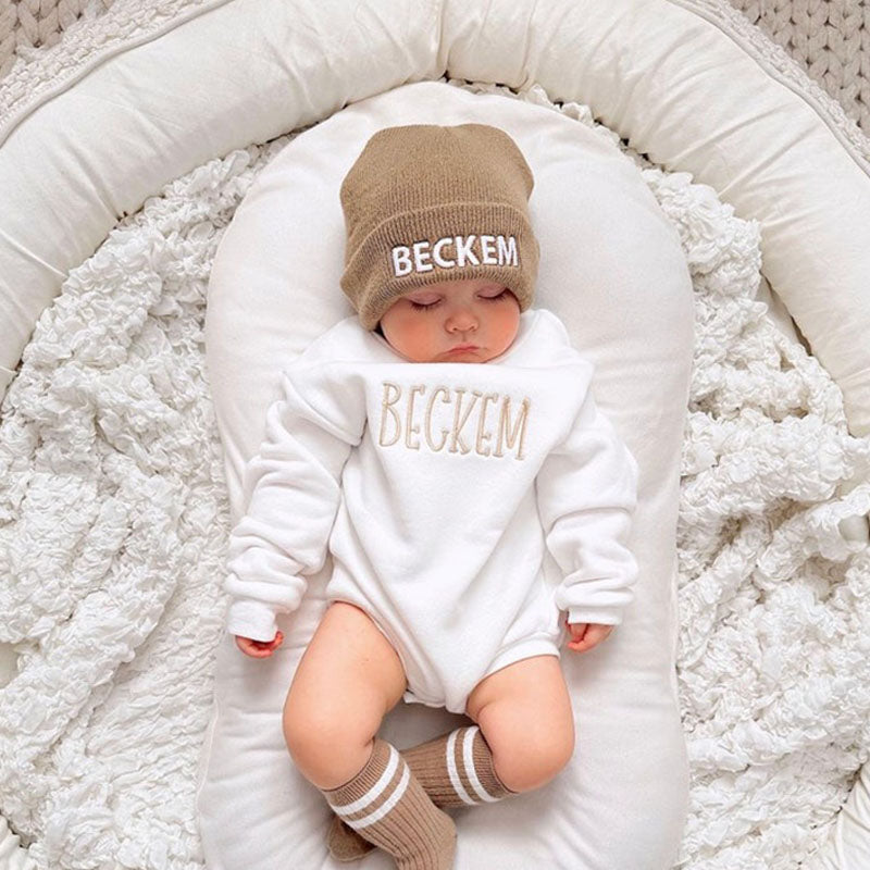 Embroidered Children's Beanie Hat, Personalized Hat for Babies and Toddlers, Kids Name Hat