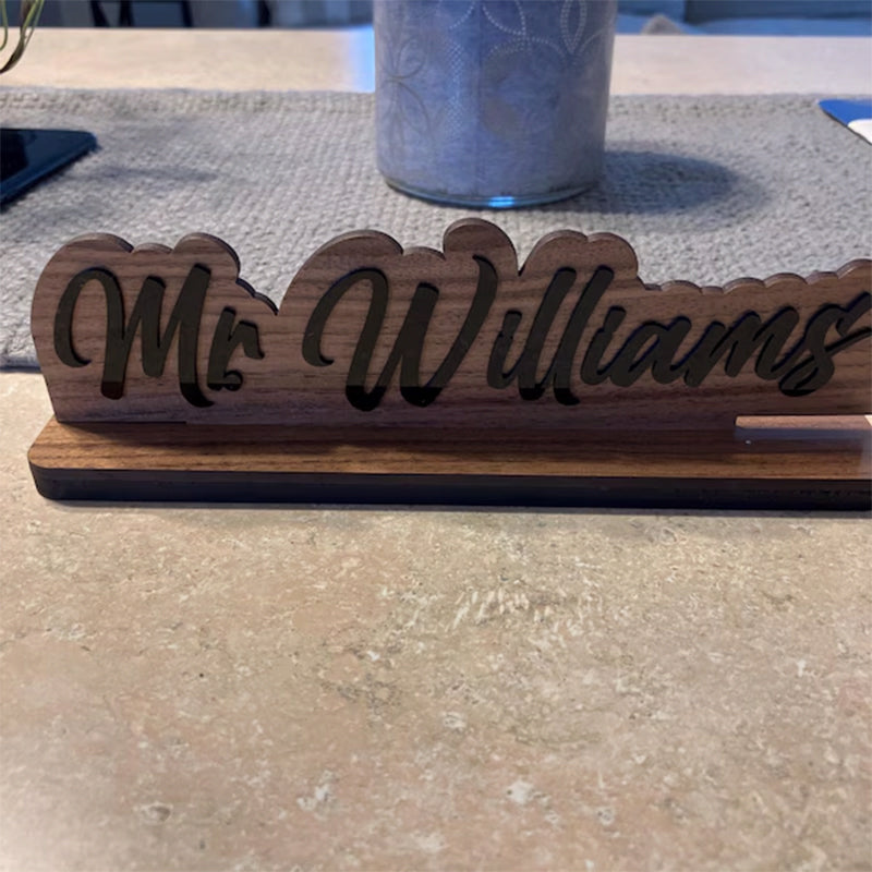 Desk Name Plate | Great custom gift for male or female teacher