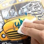 Personalized Erasable Cartoon Graffiti School Bus Acrylic Clipboard