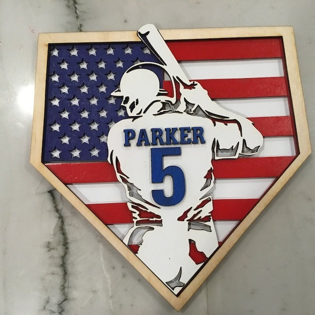 Personalized Baseball Gift for Boys, 3D Baseball Plaque, Softball Name Sign for Boy or Girl Ball Player