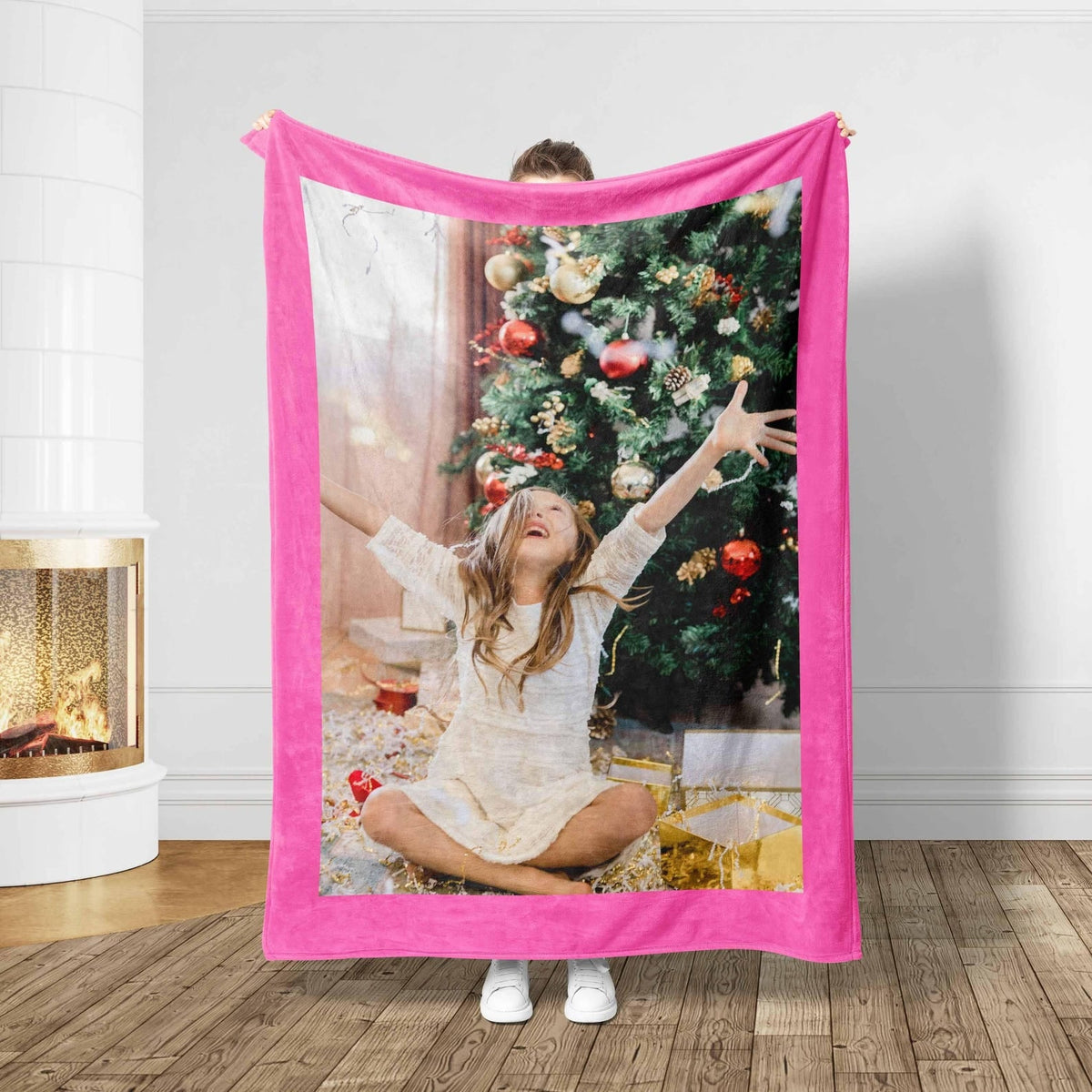 Custom Photo Collage Blanket, Minky or Sherpa Throw