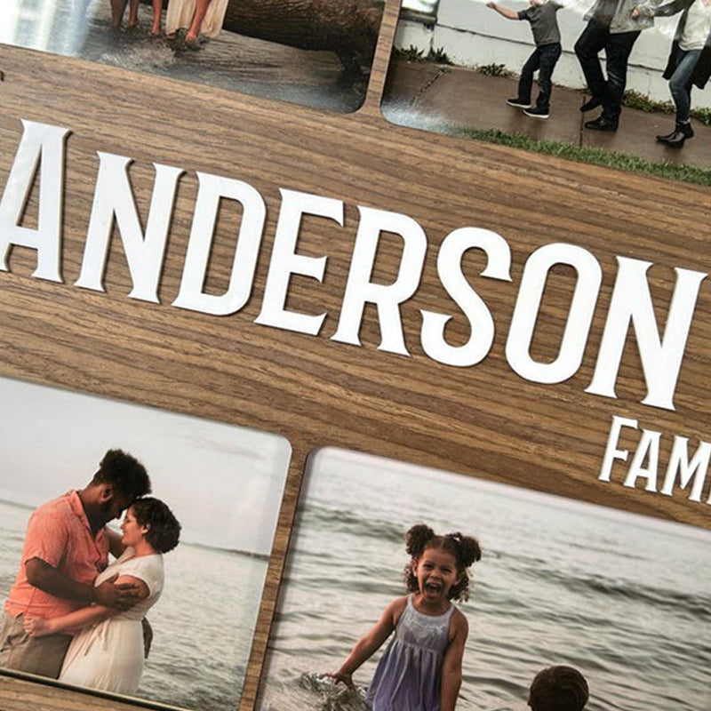 Personalized Family Collage Frame | Custom Text Picture frame