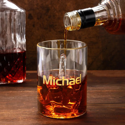 Personalized Funny Middle Finger Whiskey Glass