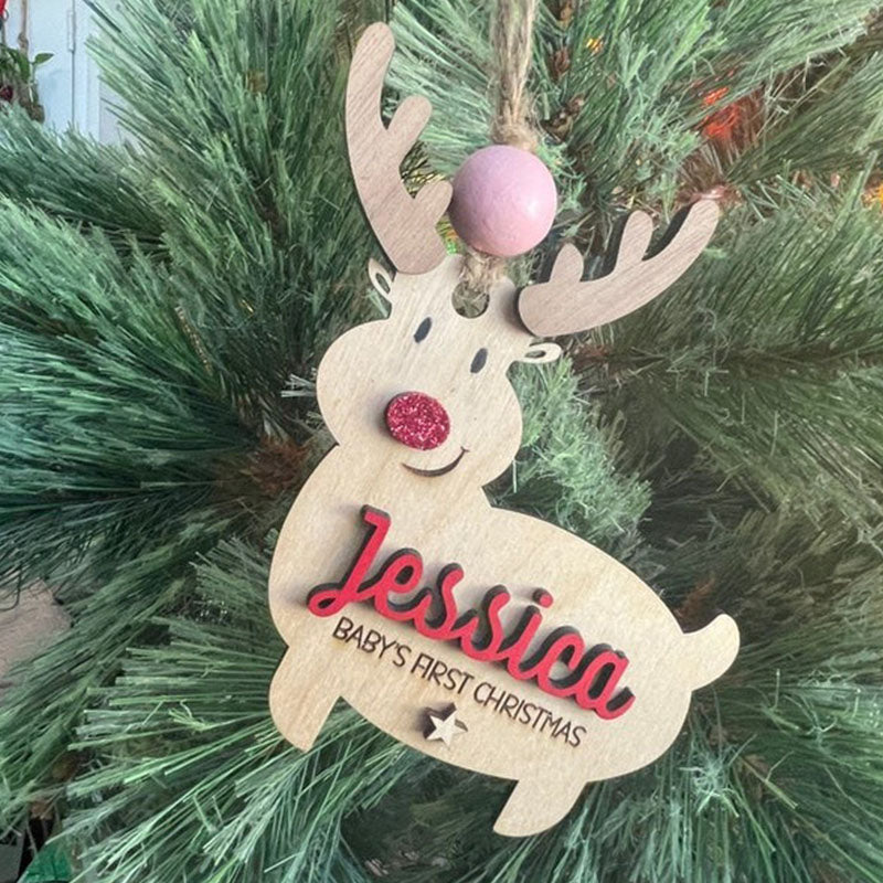 Baby’s First Christmas Ornament 2023|Reindeer Ornament