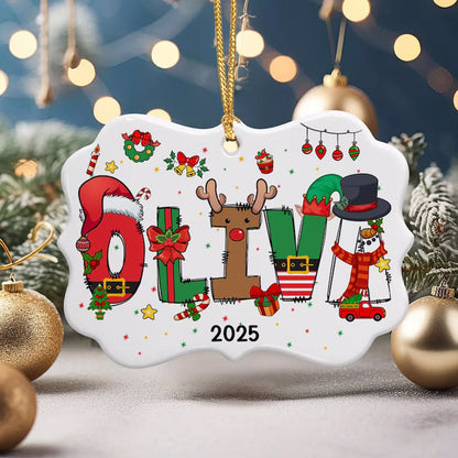 BULK DISCOUNT Custom Name Ornament for Kids