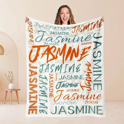 Personalized Custom Name Blanket - Contemporary Design