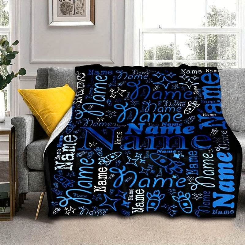Personalized Flannel Blanket - Custom Name