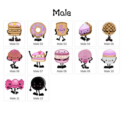 Personalized Food Grade Metal Pink Characters Biscuit Tin