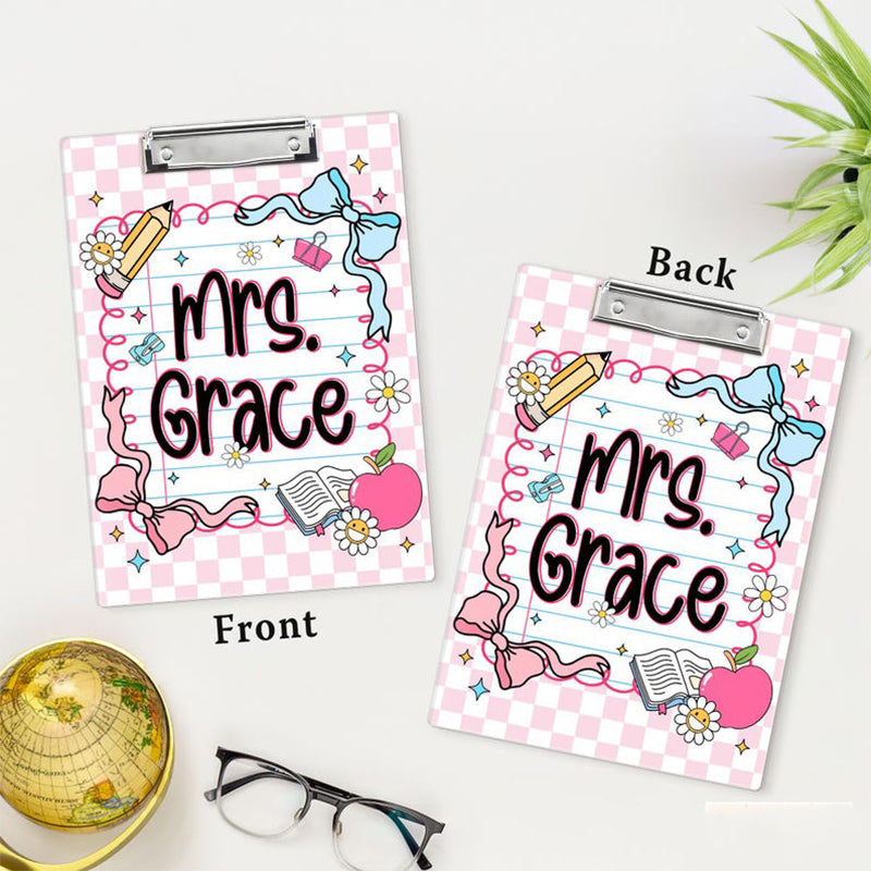 Personalized Teacher Clipboard, Custom Acrylic Clipboard with Name for Teacher