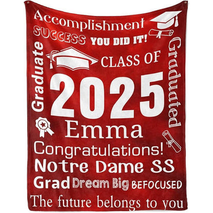 Personalized Graduation Blankets Graduation Gift