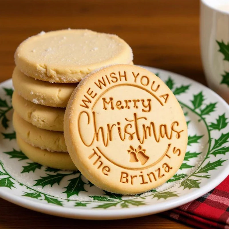 Personalized Christmas Cookie Cutter Stamp Set
