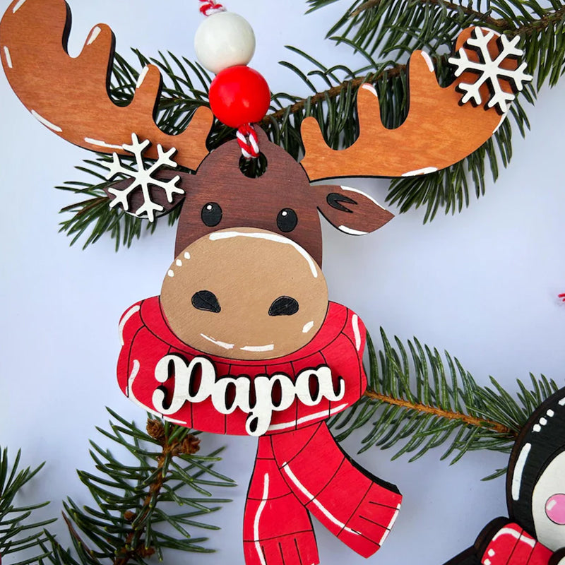 PERSONALIZED REINDEER ornament, personalized Reindeer