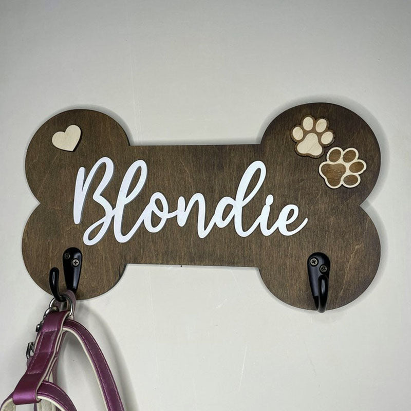 Custom Dog Leash Holder/ Collar holder/Personalized Dog Leash Holder/Dog Leash Hook