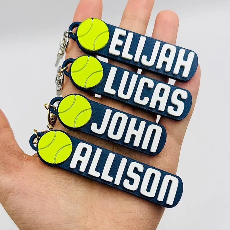 Tennis personalized keychain tennis custom bag tag gifts tennis