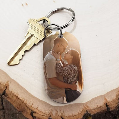 I Love You Most The End I Win Keychain | I Love You More Couples Photo Keychain