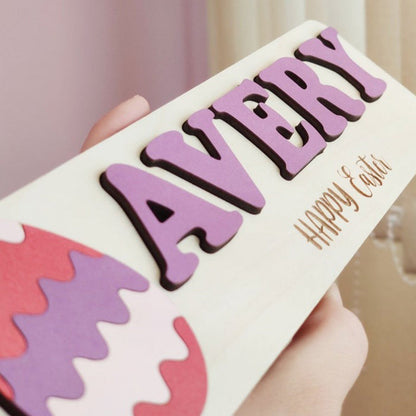 Easter Gifts for Kids, Personalized Wooden Name Puzzle