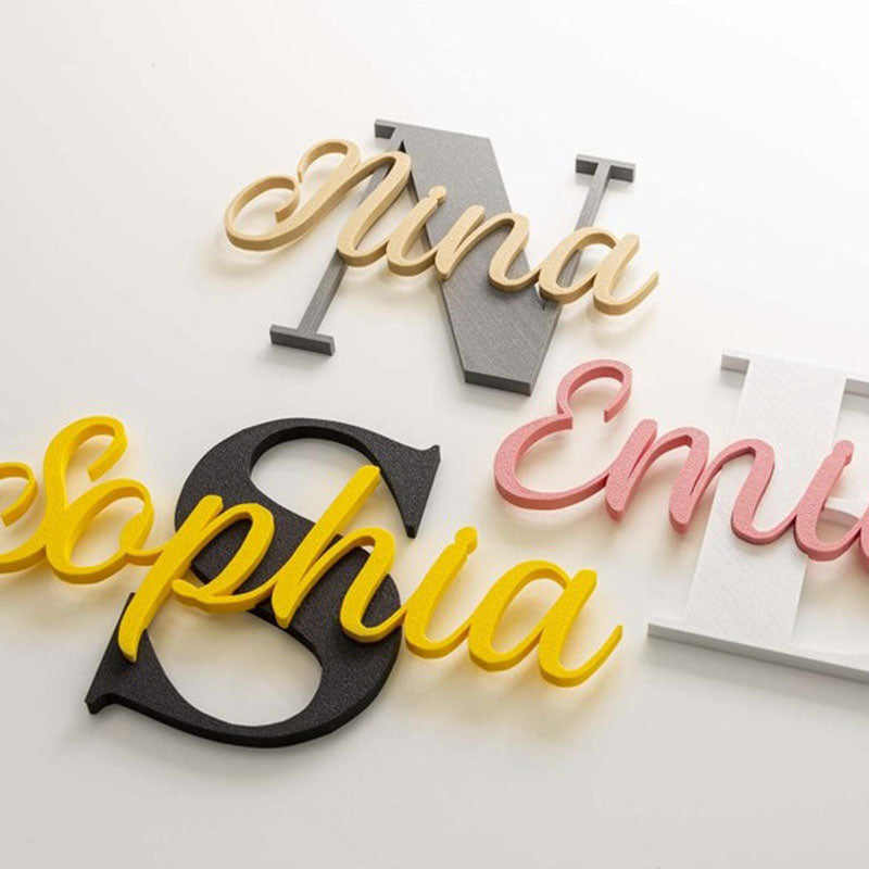 Door Sign Personalized Children's Room Name Tag Wall Lettering Individually