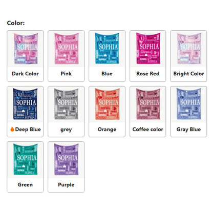 Personalized Name Printed Multi-Color Flannel Throw Blanket
