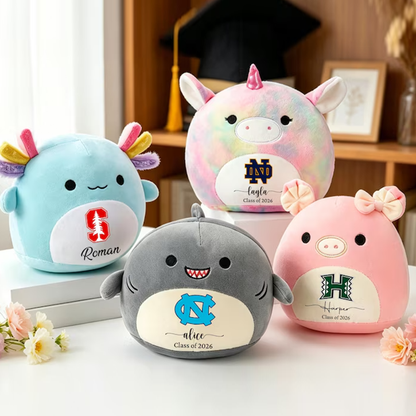 Custom Squishmallow Class of 2026,Plush Gift with Name & Year  Graduation Gift