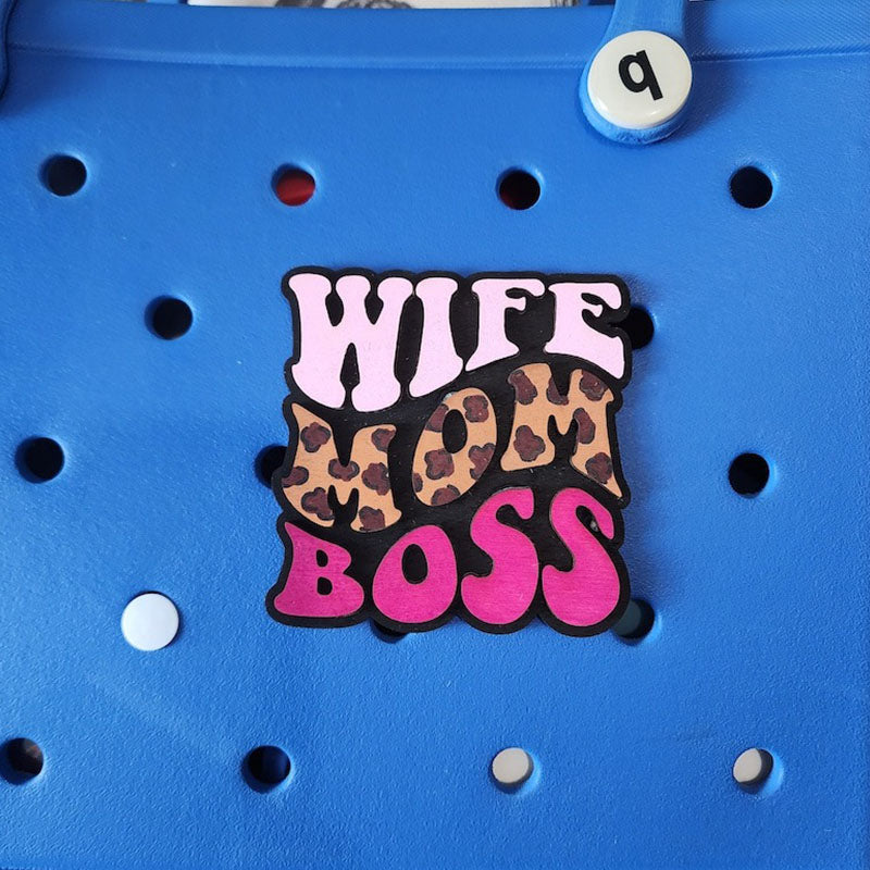 Bag Wife Mom Boss Charm, Overstimulated Moms Club Charm