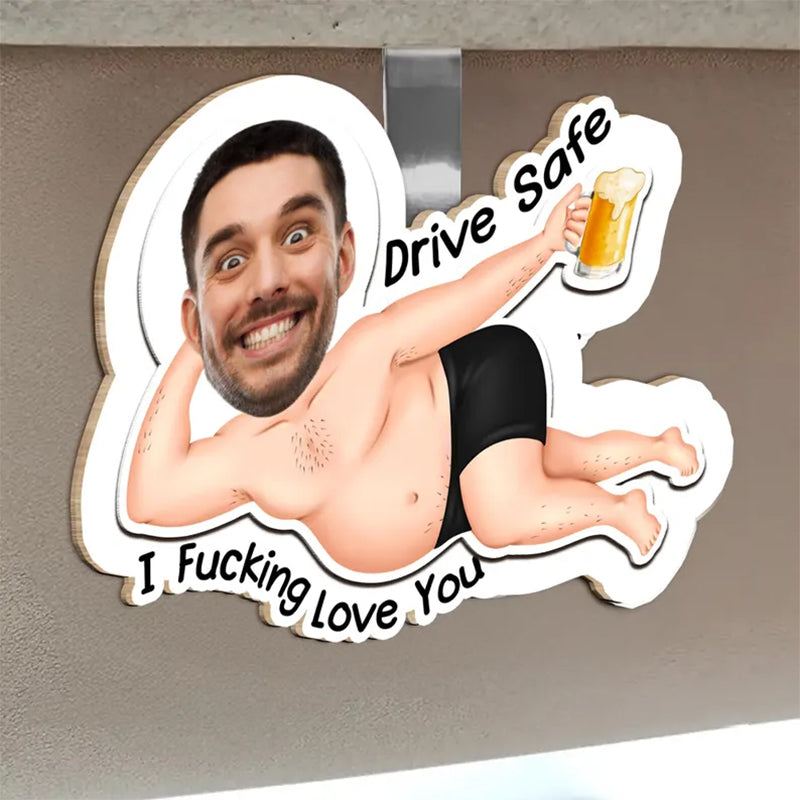 Personalized Photo  Car Visor Clip + Photo KeyChain