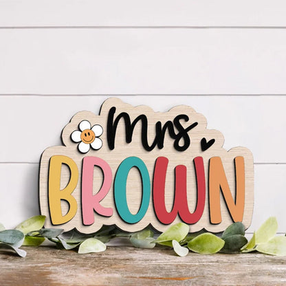 Personalized Teacher Name Sign, Teacher Appreciation Gifts, Custom Teacher Desk Sign