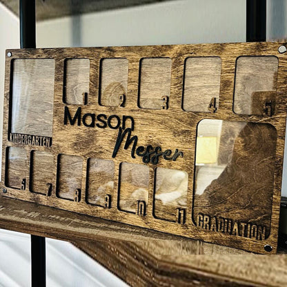 Customized Wood Photo Collage School Years Photo Frame Wallet Photos Graduation Gift