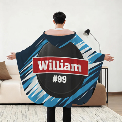 Hooded Fleece Blanket - Softball  Football Basketball Baseball Soccer