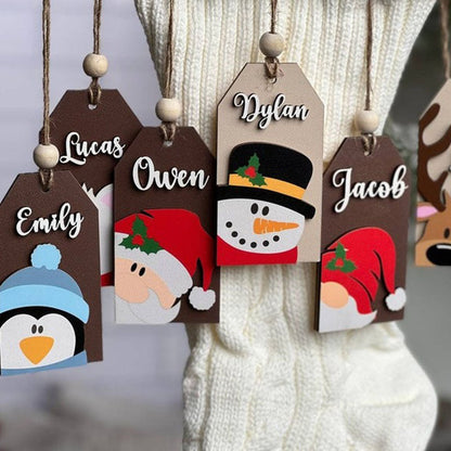 Reindeer Personalized Christmas Stocking Tags