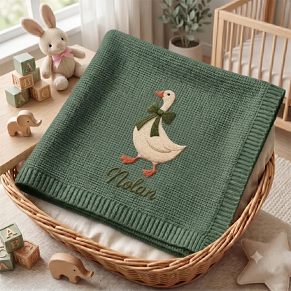 Custom Goose Baby Blanket with Name