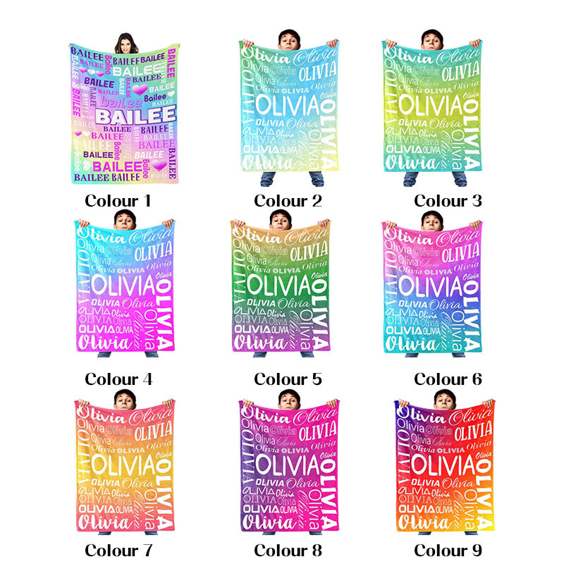 Custom Blanket With Name, Personalized Throw Blankets