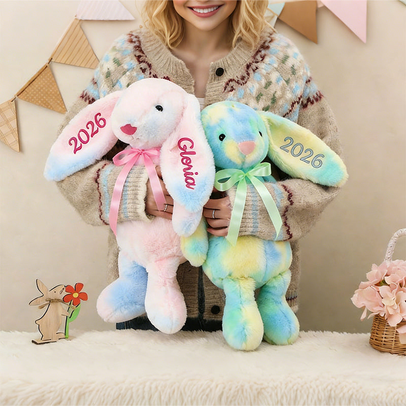 Personalized Easter Embroidered Plush Bunny Toy