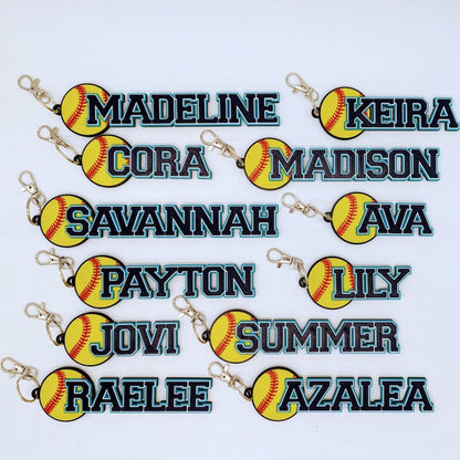 Name tag Customized Sports Bag Tag - Keychain