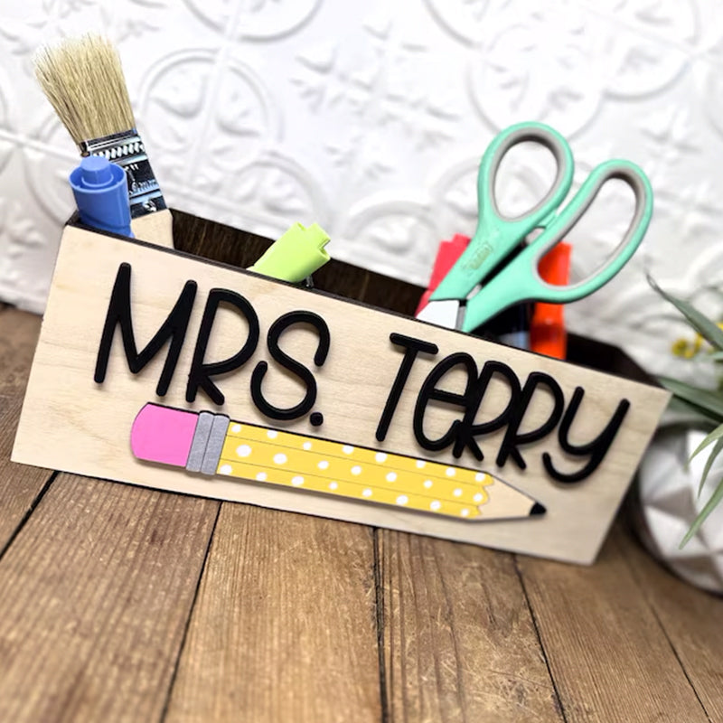 Teacher’s Gift Pencil Holder Desk Organizer