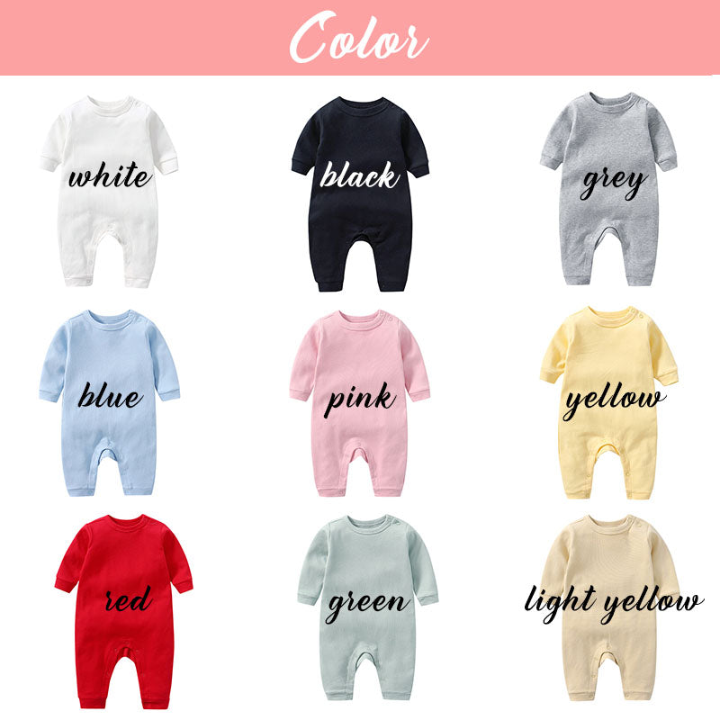 Personalized Baby Grey Rompers