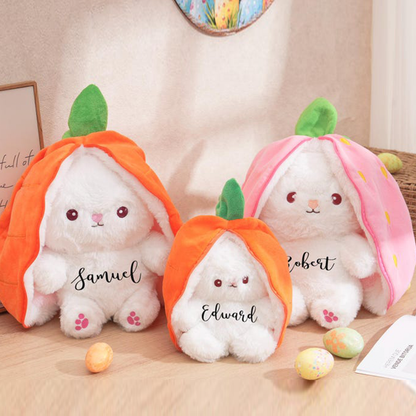 Reversible Bunny Plush Toy Easter Gift for Kids