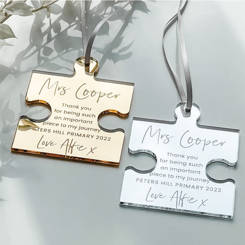 Teacher Thank You Keepsake Gift, Personalised Hanging Tag, Teacher's Gifts
